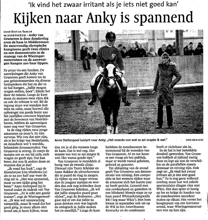 Anky met Anne artikel 18-11-2010